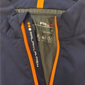 Ralph Lauren Dark Blue Golf Jacket with Bright Orange Details